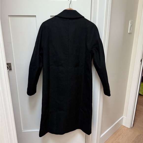 Quince Italian Wool Double-Breasted Slouch Coat Black Size small NWOT - Picture 5 of 8